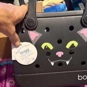 BOGG BAG Black Mini Bag with Cat Design